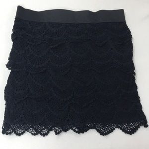 Aeropostale black lace mini skirt